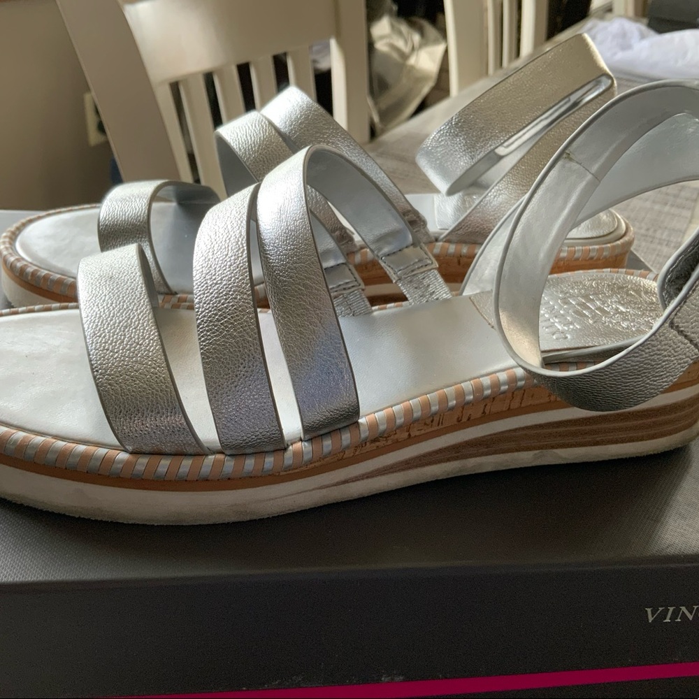 Vince Camuto Margreta silver Dubai sandals